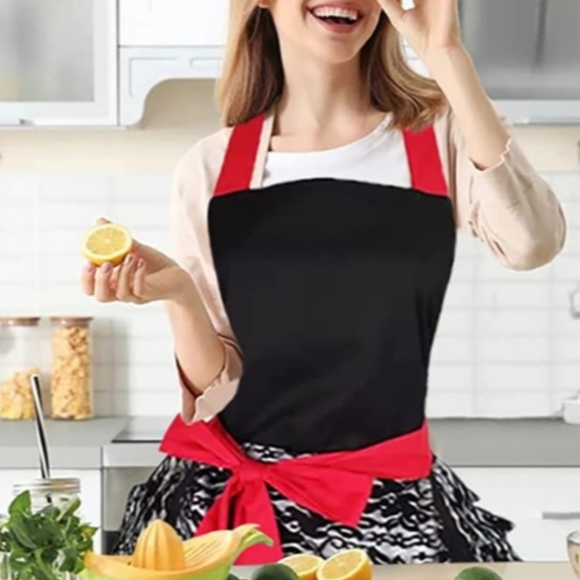 New Retro red And Black Apron.  Other Vintage Styles Available - Picture 2 of 4